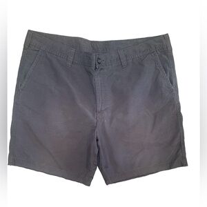 Columbia Mens Chino Shorts 40x8 Dark Gray Cotton Slash Pockets Flat Front